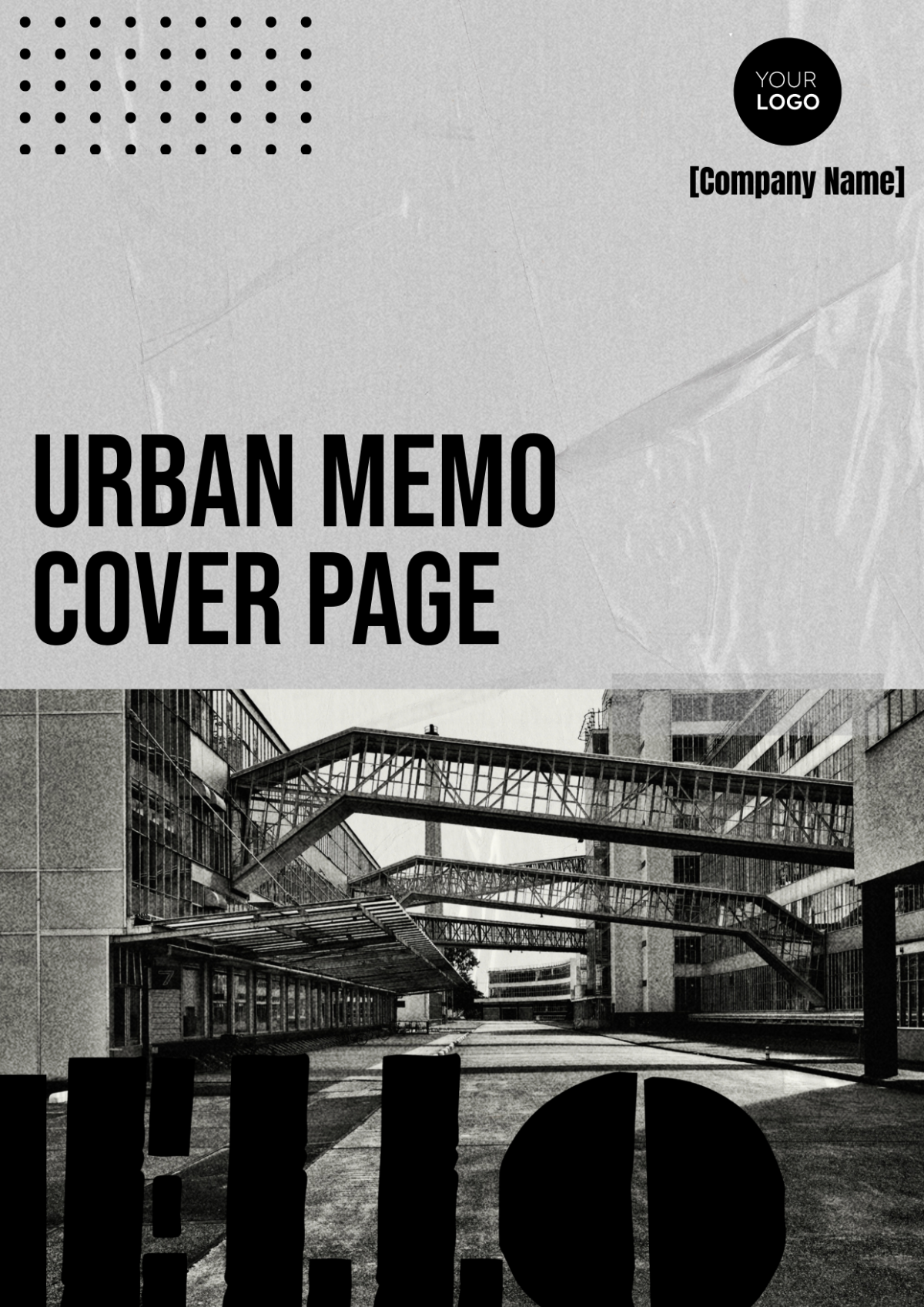 Urban Memo Cover Page Template