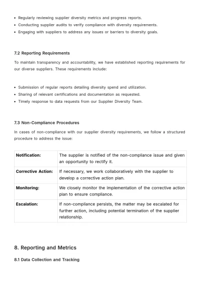 Free Supplier Diversity Program Manual HR Template to Edit Online