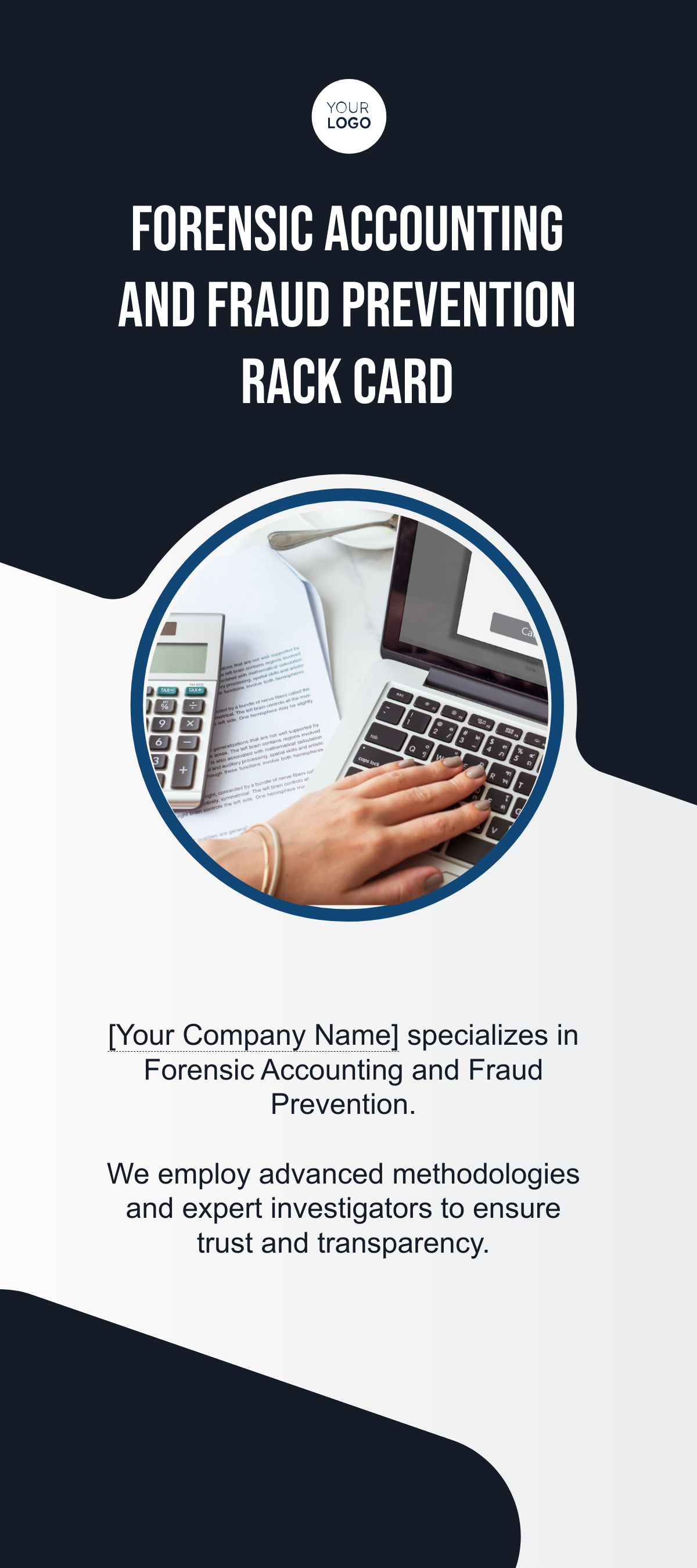 Forensic Accounting and Fraud Prevention Rack Card