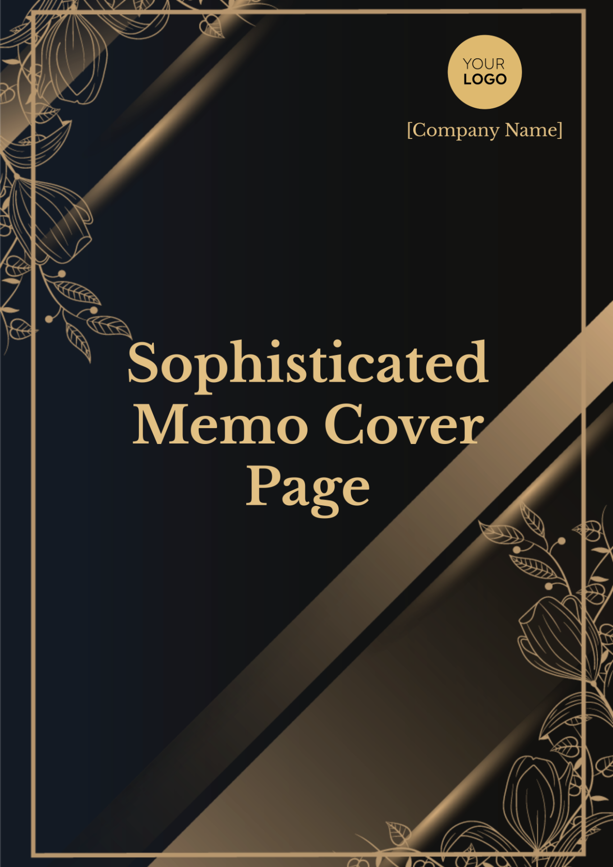 Sophisticated Memo Cover Page Template