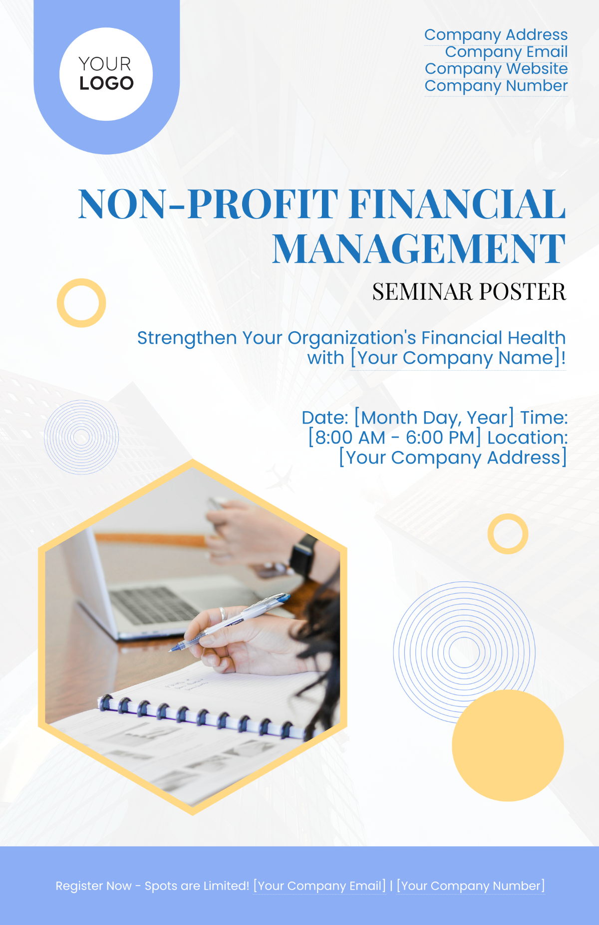 Free Non-Profit Financial Management Seminar Poster Template