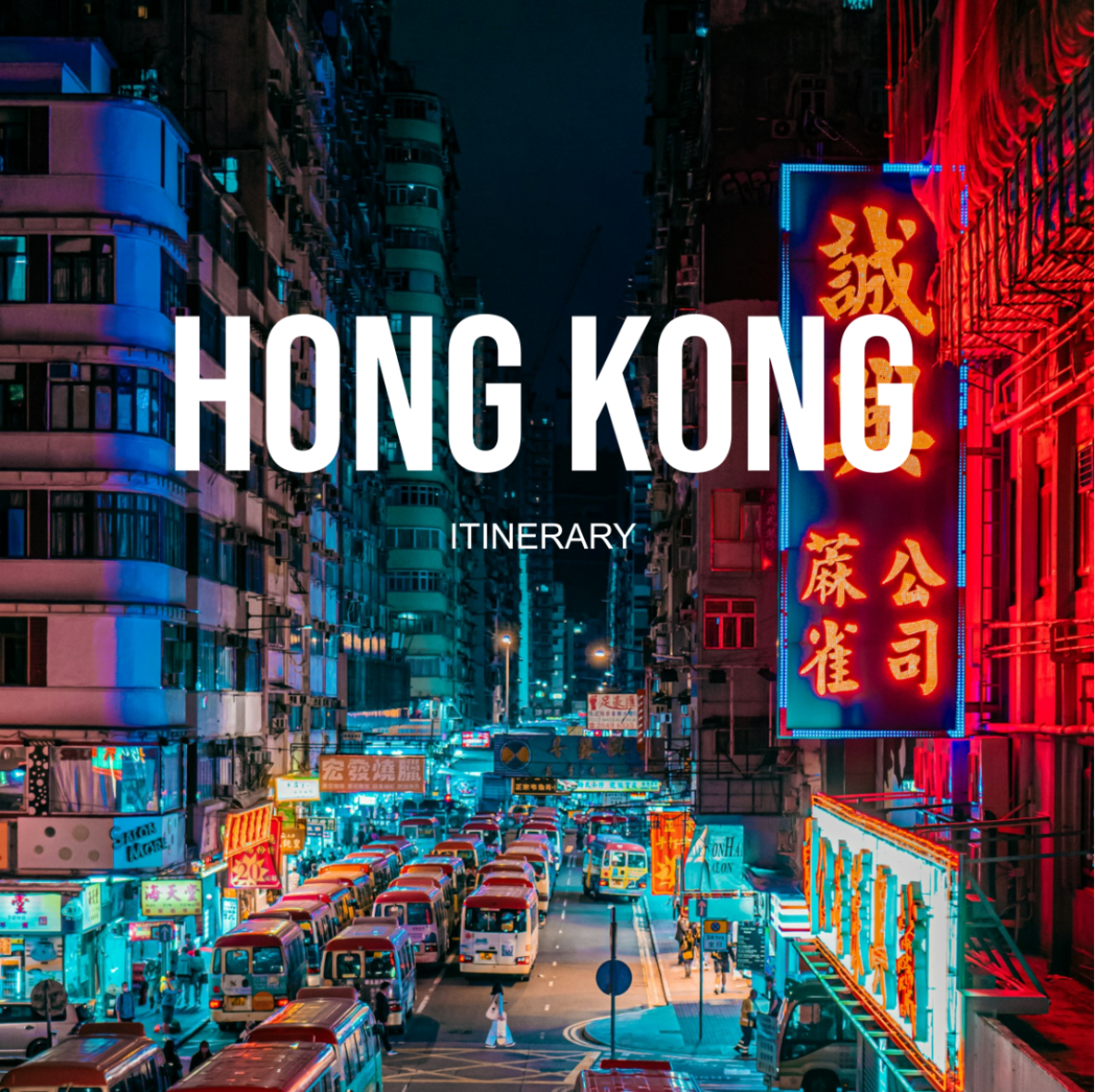 Hong Kong Itinerary Template
