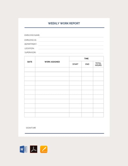 Weekly Report Format For An Employee from images.template.net