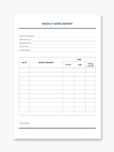 Simple Weekly Status Report Template In Microsoft Word 