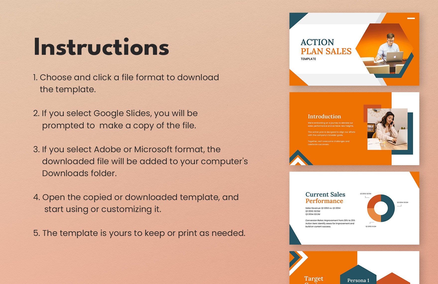 Action Plan Sales Template