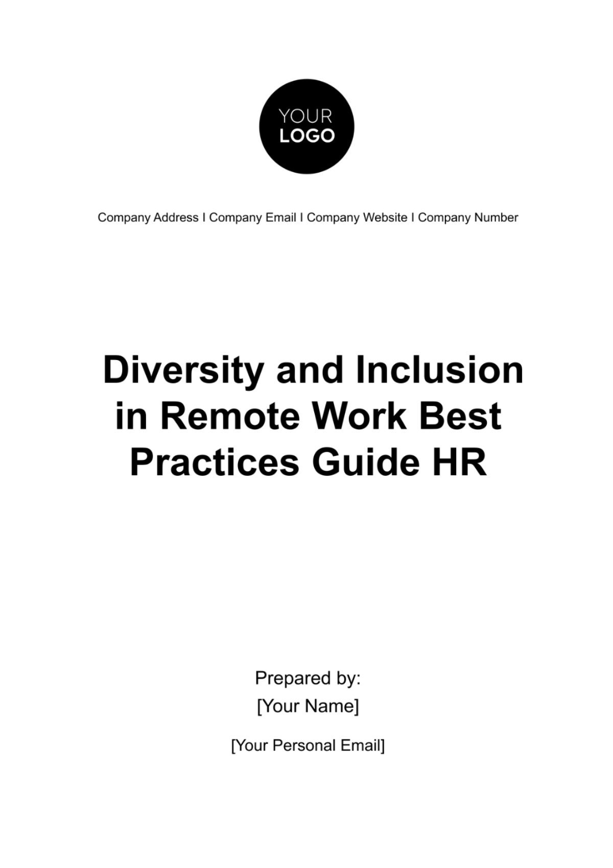Free Diversity and Inclusion in Remote Work Best Practices Guide HR Template