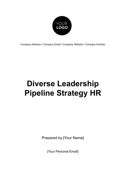 Free Diverse Leadership Pipeline Strategy HR Template to Edit Online