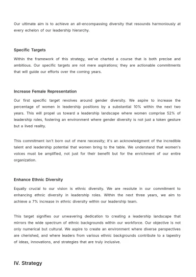 Free Diverse Leadership Pipeline Strategy HR Template to Edit Online