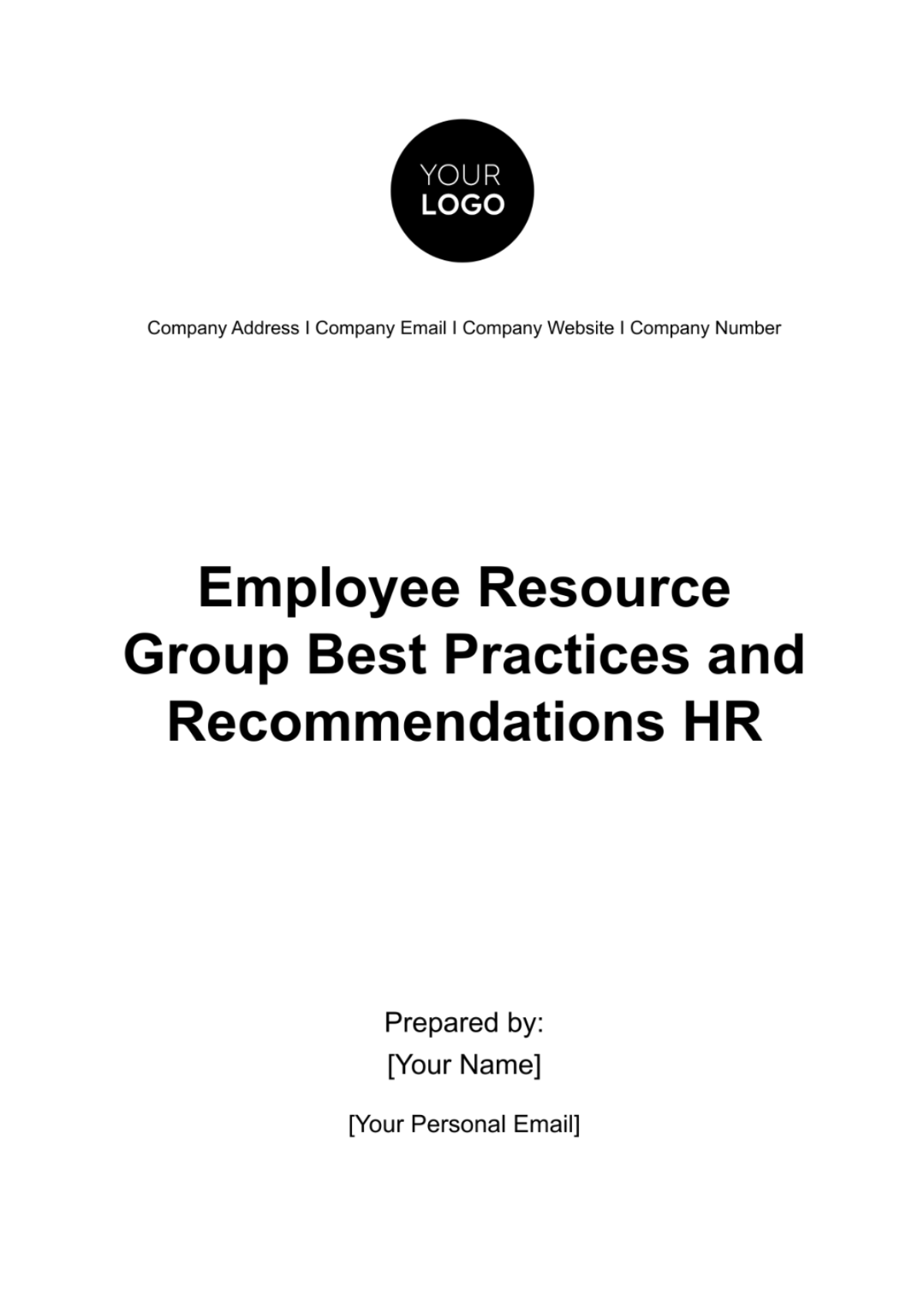 Employee Resource Group Best Practices and Recommendations HR Template - Edit Online & Download