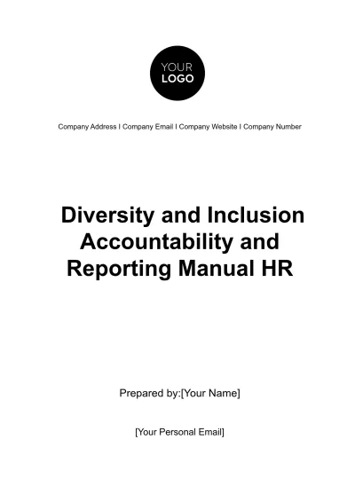 Free Diversity and Inclusion Accountability and Reporting Manual HR Template to Edit Online