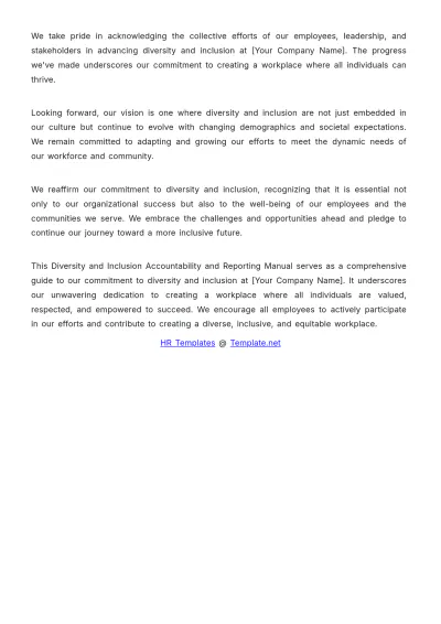 Free Diversity and Inclusion Accountability and Reporting Manual HR Template to Edit Online