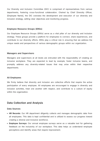 Free Diversity and Inclusion Accountability and Reporting Manual HR Template to Edit Online