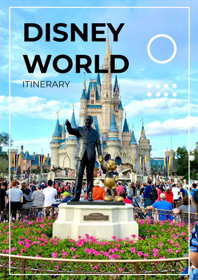 Free Disney World Itinerary Template to Edit Online