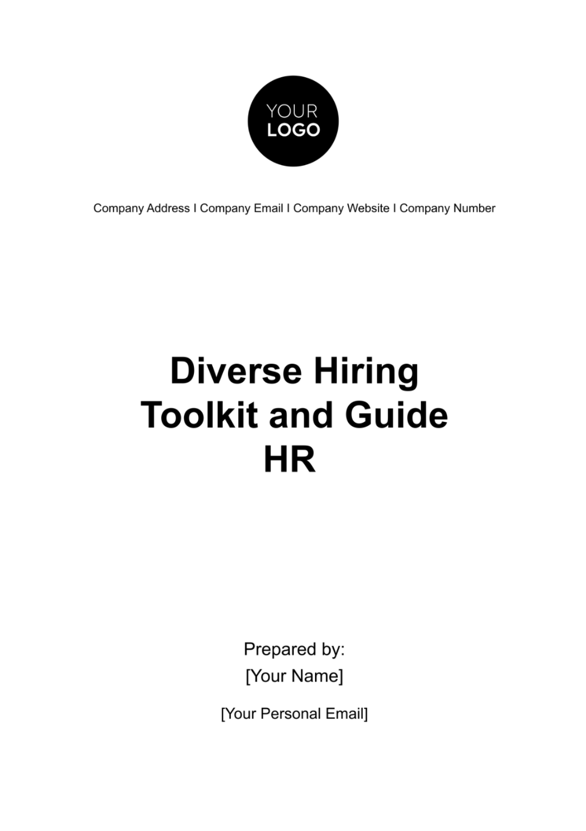 Diverse Hiring Toolkit and Guide HR Template - Edit Online & Download