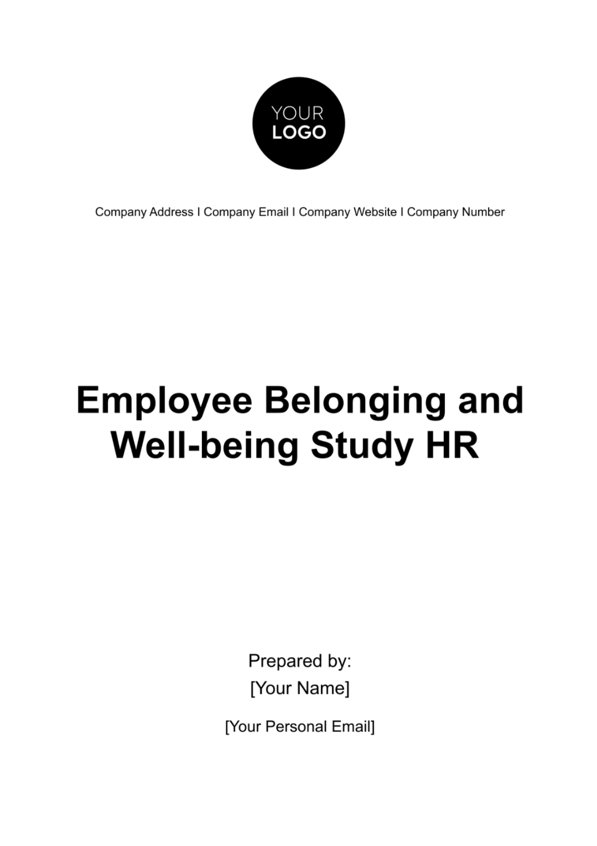 Employee Belonging and Well-being Study HR Template - Edit Online & Download