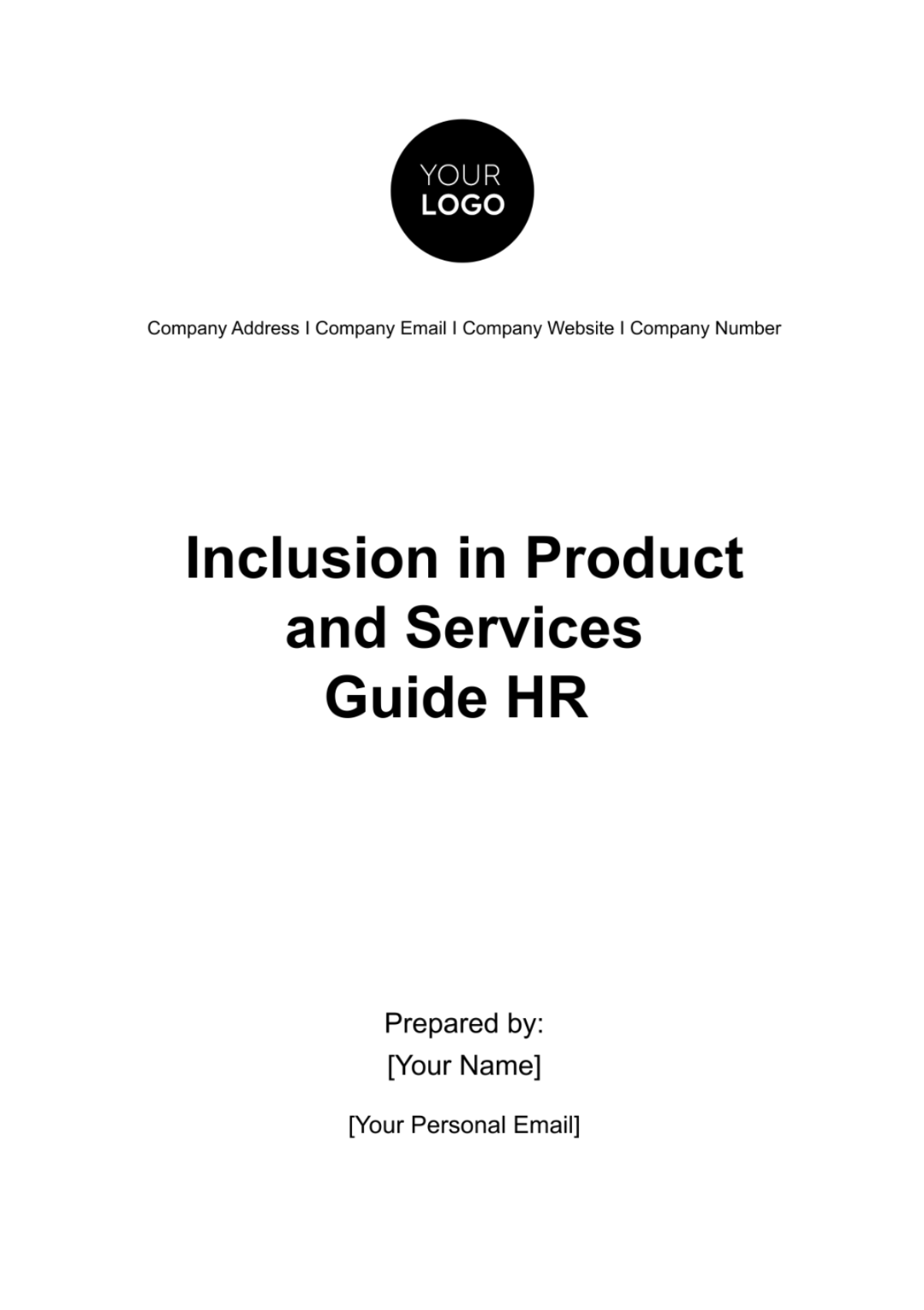 Inclusion in Product and Services Guide HR Template