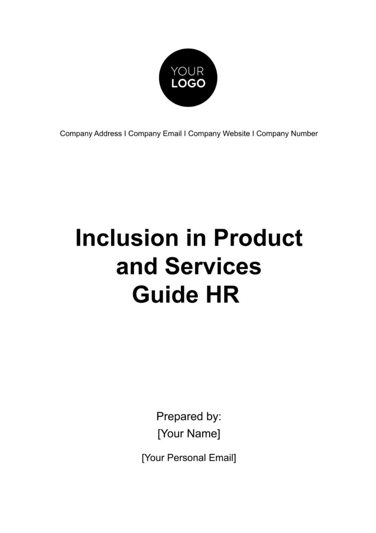 Inclusion in Product and Services Guide HR Template - Edit Online & Download