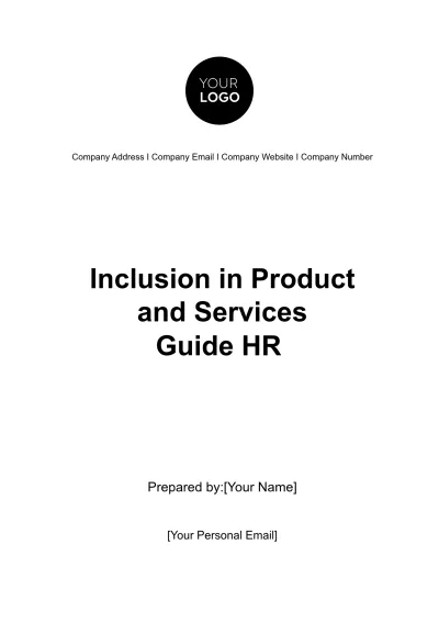 Free Inclusion in Product and Services Guide HR Template to Edit Online