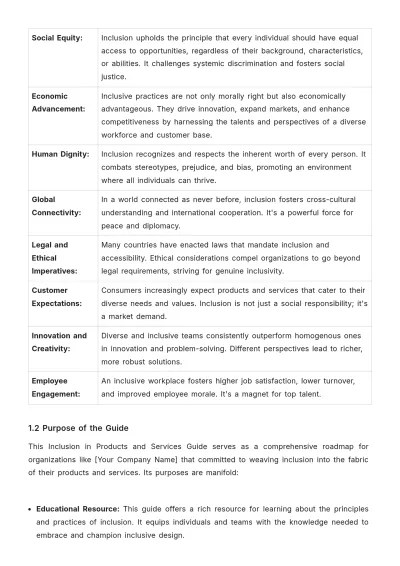 Free Inclusion in Product and Services Guide HR Template to Edit Online