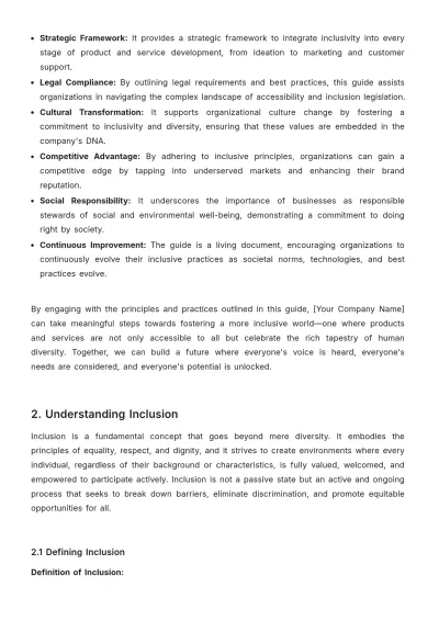 Free Inclusion in Product and Services Guide HR Template to Edit Online