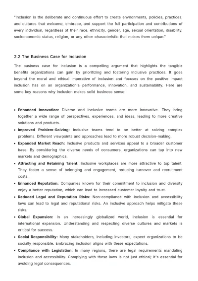 Free Inclusion in Product and Services Guide HR Template to Edit Online