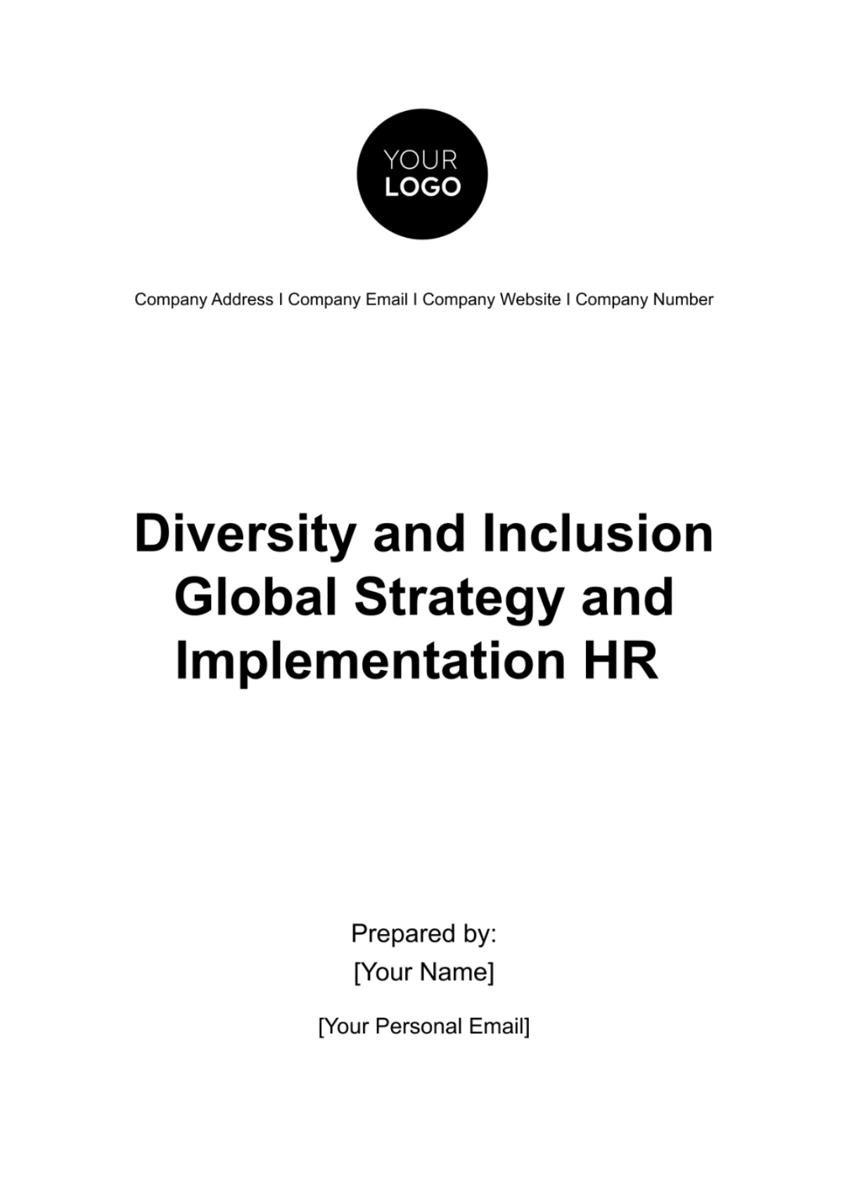 Diversity and Inclusion Global Strategy and Implementation HR Template - Edit Online & Download