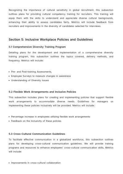 Free Diversity and Inclusion Global Strategy and Implementation HR Template to Edit Online