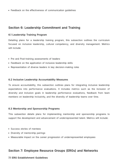 Free Diversity and Inclusion Global Strategy and Implementation HR Template to Edit Online