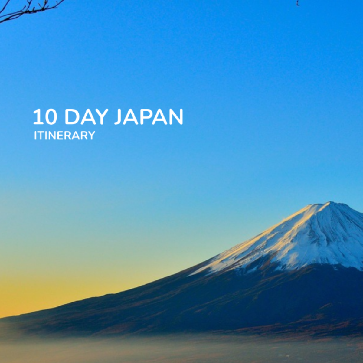 10 Day Japan Itinerary Template