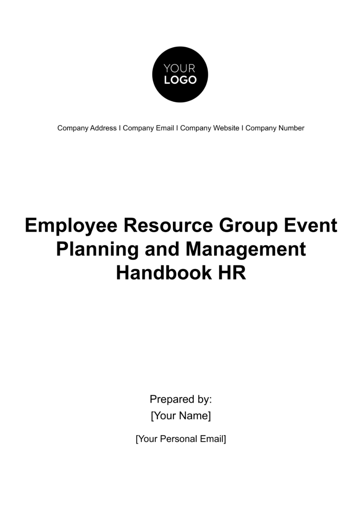 Free Employee Resource Group Event Planning and Management Handbook HR Template