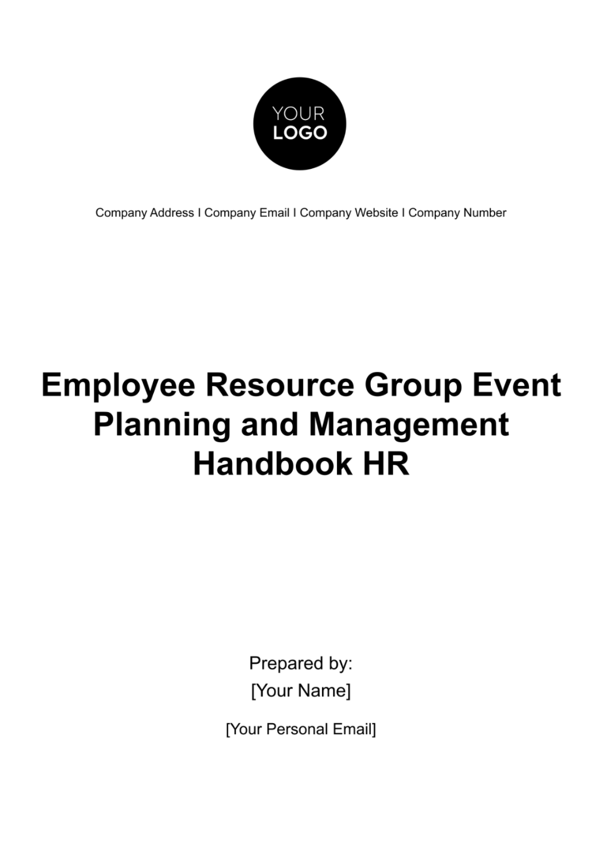 Employee Resource Group Event Planning and Management Handbook HR Template - Edit Online & Download