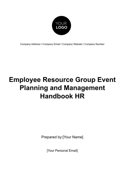 Free Employee Resource Group Event Planning and Management Handbook HR Template to Edit Online