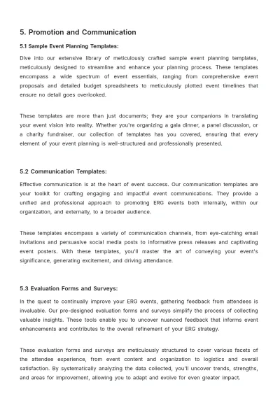Free Employee Resource Group Event Planning and Management Handbook HR Template to Edit Online