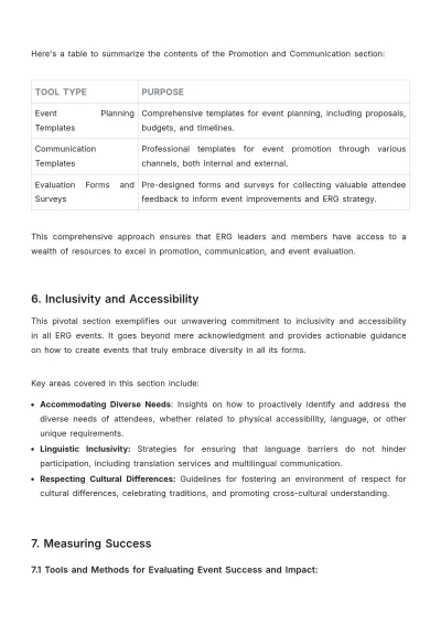 Free Employee Resource Group Event Planning and Management Handbook HR Template to Edit Online
