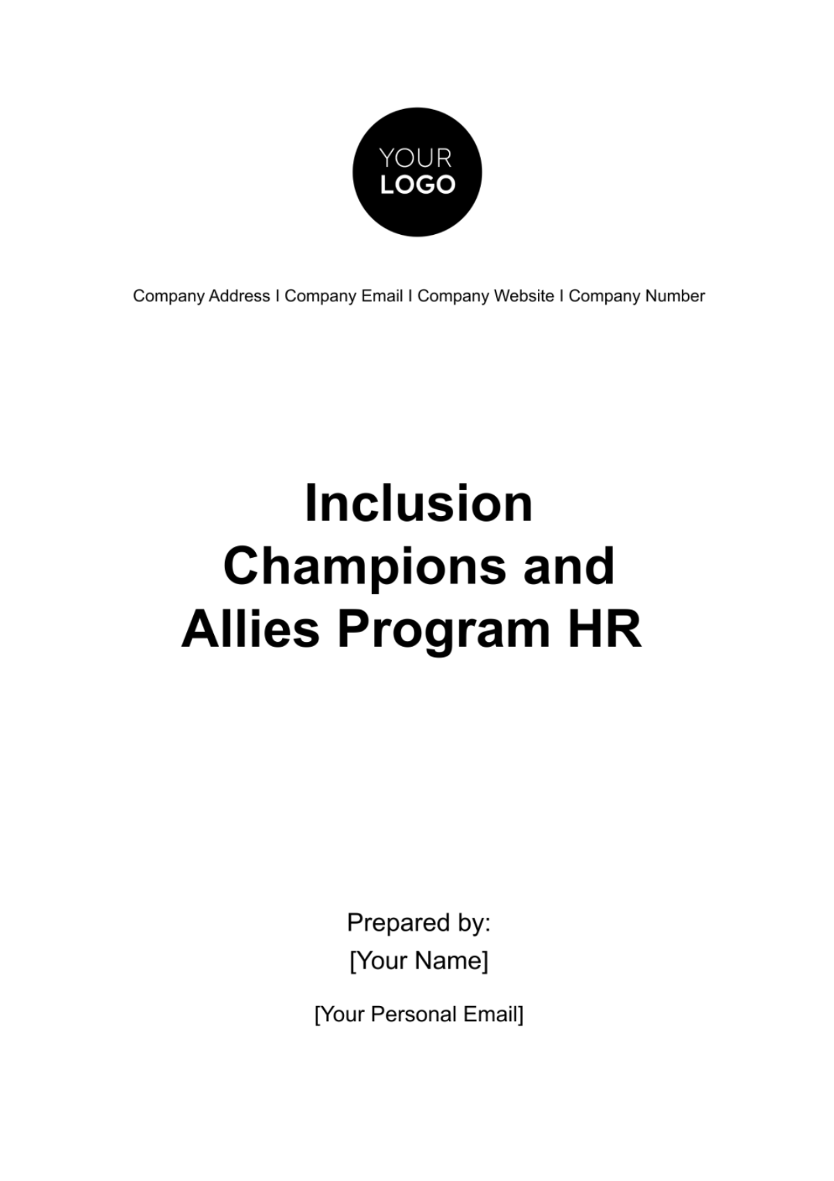 Free Inclusion Champions and Allies Program HR Template