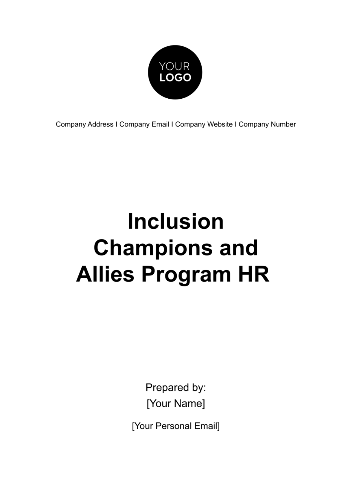 Inclusion Champions and Allies Program HR Template - Edit Online & Download