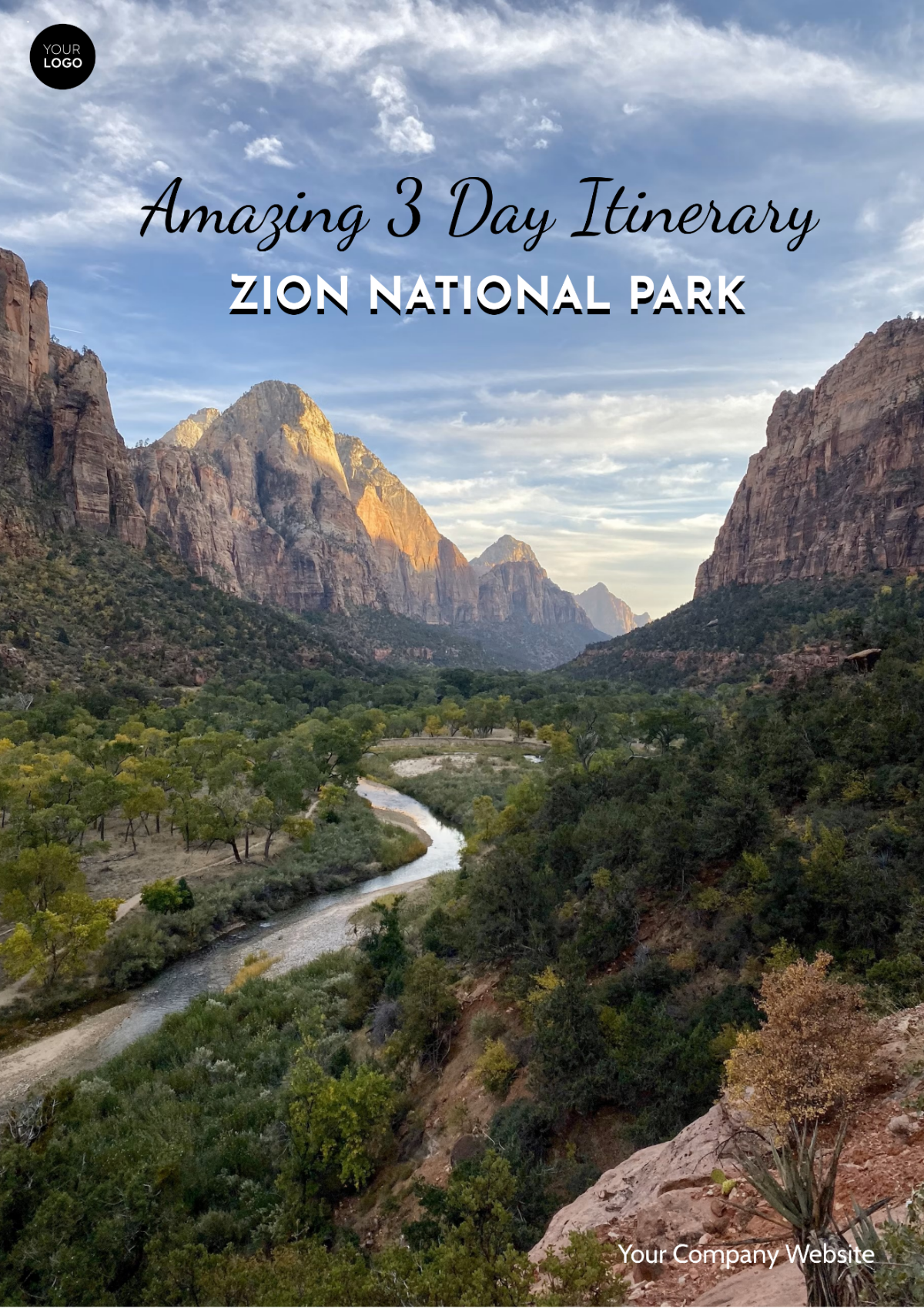 Zion National Park Itinerary Template - Edit Online & Download