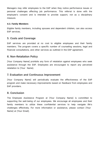Free Employee Assistance Program Outline HR Template to Edit Online