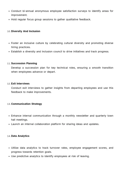 Free Talent Retention Strategy Outline HR Template to Edit Online