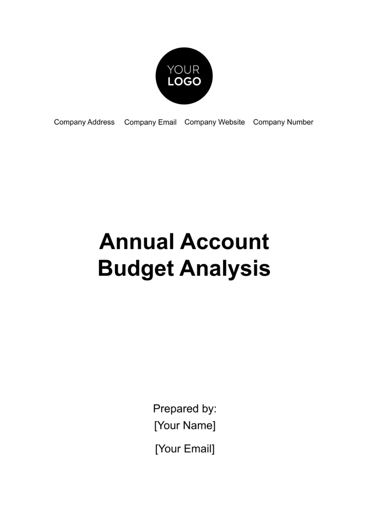 Annual Account Budget Analysis Template - Edit Online & Download