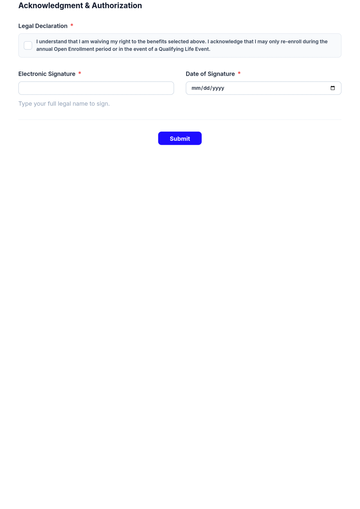 Free Benefits Opt-out Form HR Template & AI Maker