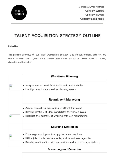 Free Talent Acquisition Strategy Outline HR Template to Edit Online