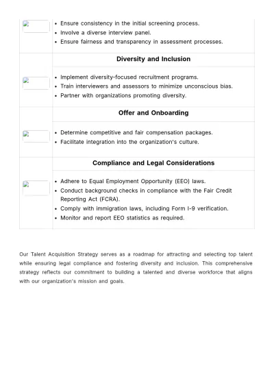 Free Talent Acquisition Strategy Outline HR Template to Edit Online