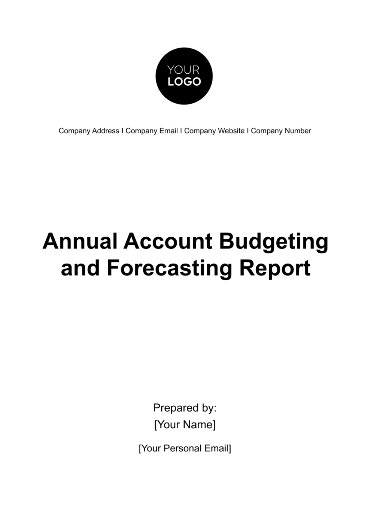 Annual Account Budgeting and Forecasting Report Template - Edit Online & Download