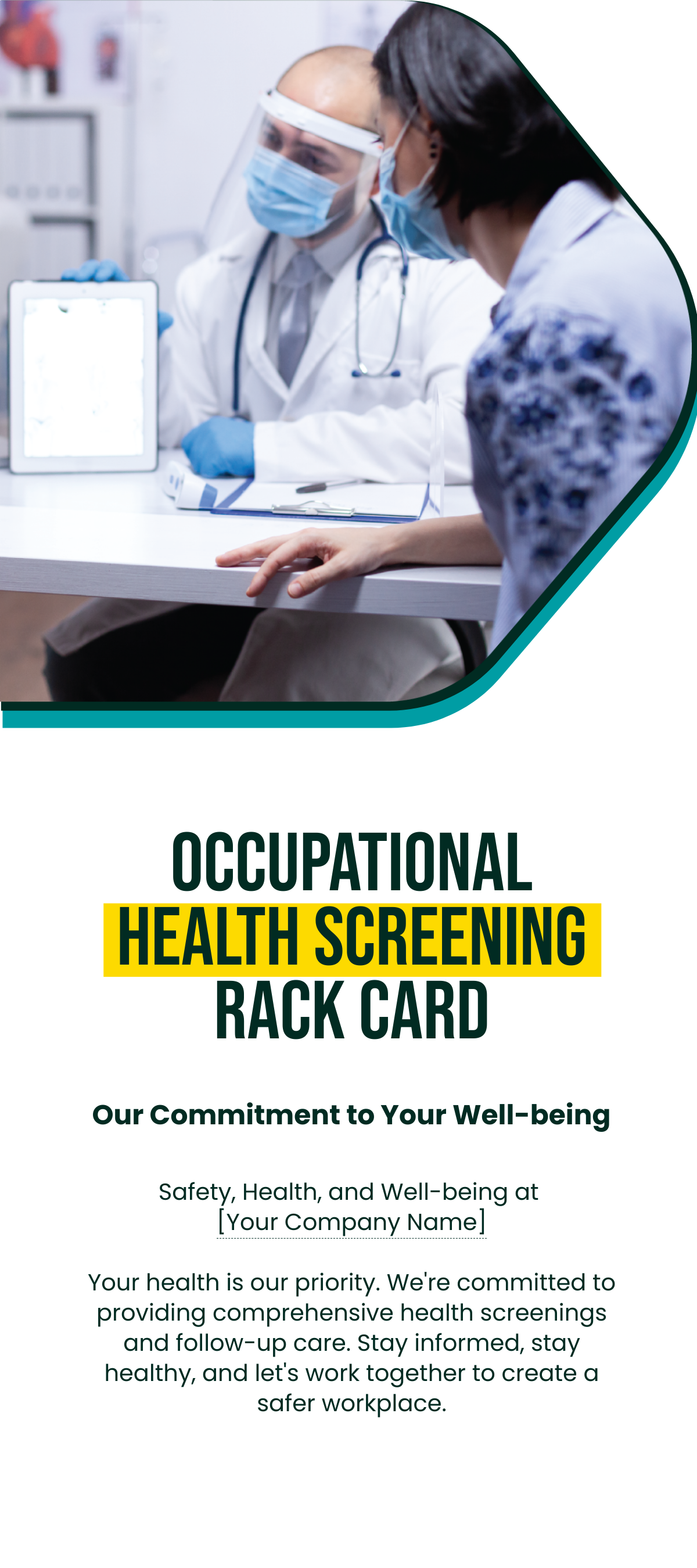 Occupational Health Screening Rack Card Template