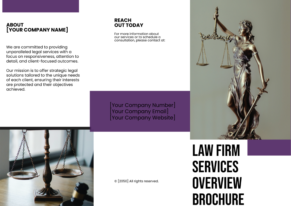 Law Firm Services Overview Brochure Template