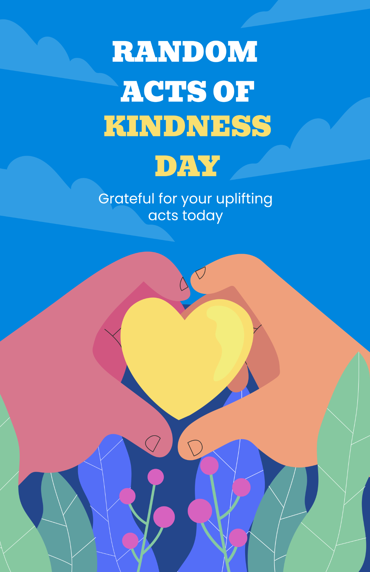 Free  Random Acts of Kindness Day Poster Template