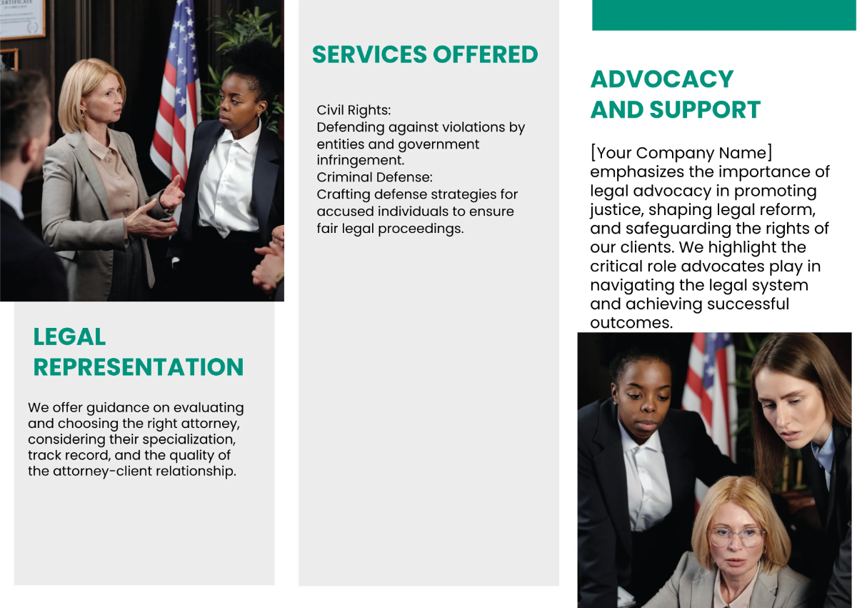 Free Legal Rights and Representation Guide Brochure Template to Edit Online