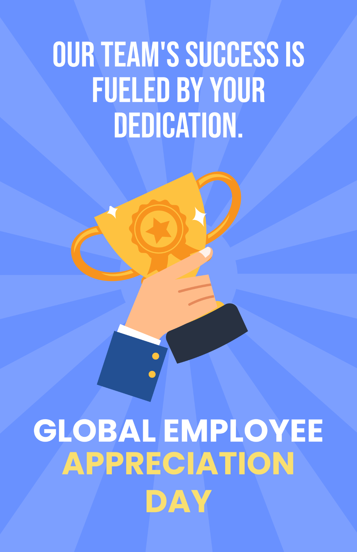Free  Global Employee Appreciation Day Poster Template
