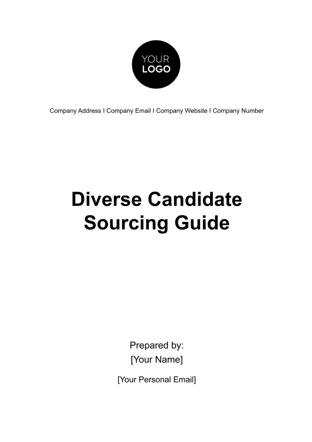 Free Diverse Candidate Sourcing Guide HR Template
